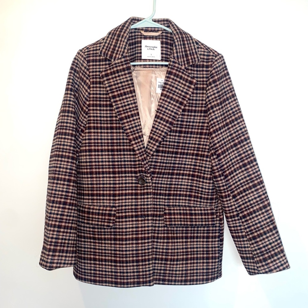 Abercrombie & Fitch Wool-Blend Blazer Coat